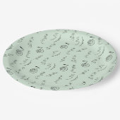 霊気シンボルパターン – 霊気修復 ペーパープレート (アングル)