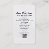 *~*霊気シンボル漢字日本QRシルバーパープル 名刺 (裏面)