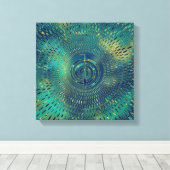 霊気チョクレイ – 宝石と金ゴールド キャンバスプリント (インサイチュ (ウッドフロア))