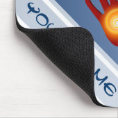 霊気ハンズシンボル+名前とイメージ マウスパッド (コーナー)