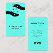 霊気ハンズターコイズスピリチュアルヒーラー 名刺 (正面/裏面)