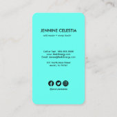 霊気ハンズターコイズスピリチュアルヒーラー 名刺 (裏面)