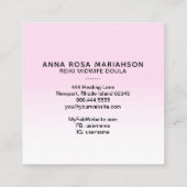 *~*霊気バージング助産師誕生コーチドゥラ スクエア名刺 (裏面)