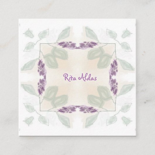 霊気ヒーラーセージナチュラル名刺 スクエア名刺 (正面)