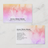 ~霊気ヒーラーヨガマッサージパステルクリスタル 名刺 (正面/裏面)