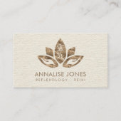 霊気ヒーリングシンボルと手inロータス 名刺 (正面)