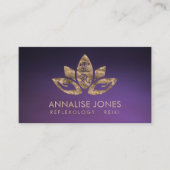 霊気ヒーリングシンボルと手inロータス 名刺 (正面)