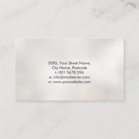 霊気ヒーリングハンズアンドロータス – パール 名刺 (裏面)