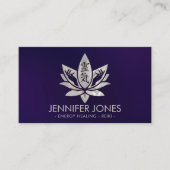 霊気ヒーリングハンズアンドロータス – パール 名刺 (正面)