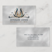 霊気ヒーリングハンズインロータスアワロンと金ゴールド 名刺 (正面/裏面)