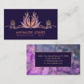 霊気ヒーリングハンズロータス蛍石 名刺 (正面/裏面)