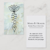 *~*霊気フローラハートロータスピオンフラワーヨガ 名刺 (正面/裏面)