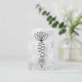*~*霊気フローラヨガハートLotus Peony Flower 名刺 (スタンド正面)