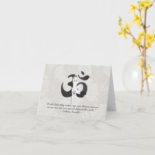 霊気マスタおよびヨガ仲介インストラクター引用文 カード (黄色い花)