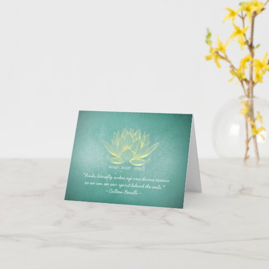 霊気マスタおよびヨガ仲介インストラクター引用文 カード (黄色い花)