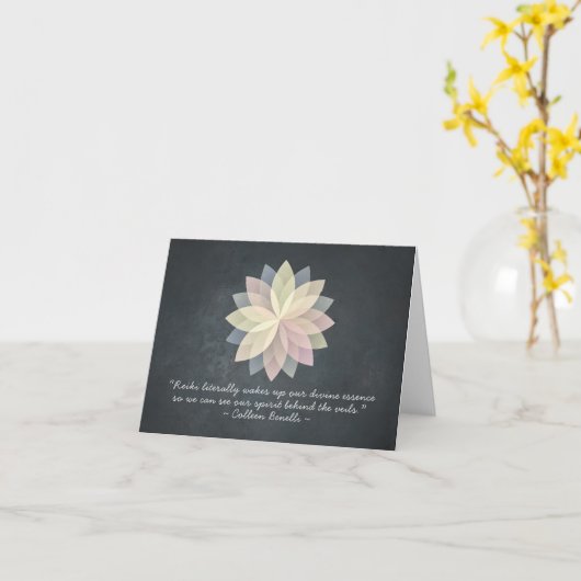 霊気マスタおよびヨガ仲介インストラクター引用文 カード (黄色い花)