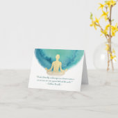 霊気マスタおよびヨガ仲介インストラクター引用文 カード (黄色い花)