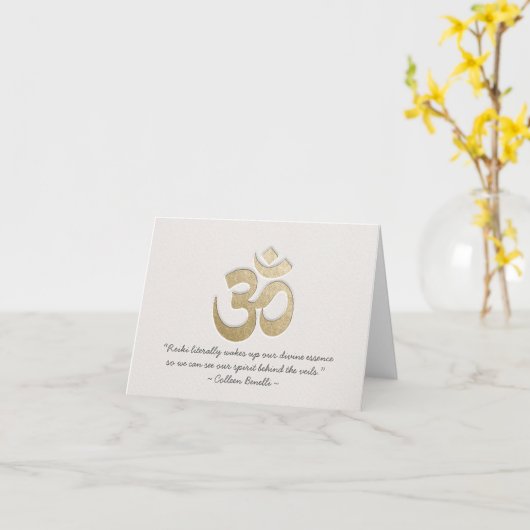霊気マスタおよびヨガ仲介インストラクター引用文 カード (黄色い花)