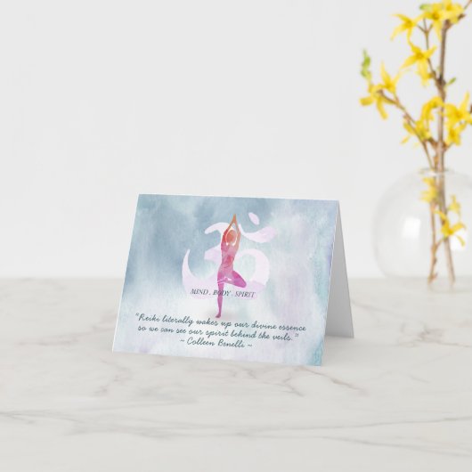 霊気マスタおよびヨガ仲介インストラクター引用文 カード (黄色い花)