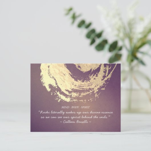 霊気マスタおよびヨガ仲介インストラクター引用文 ポストカード (スタンド正面)