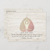 霊気マスタおよびヨガ仲介インストラクター引用文 ポストカード (正面/裏面)