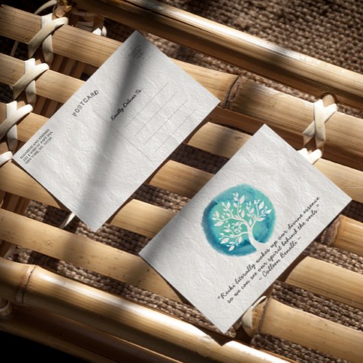 霊気マスタおよびヨガ仲介インストラクター引用文 ポストカード