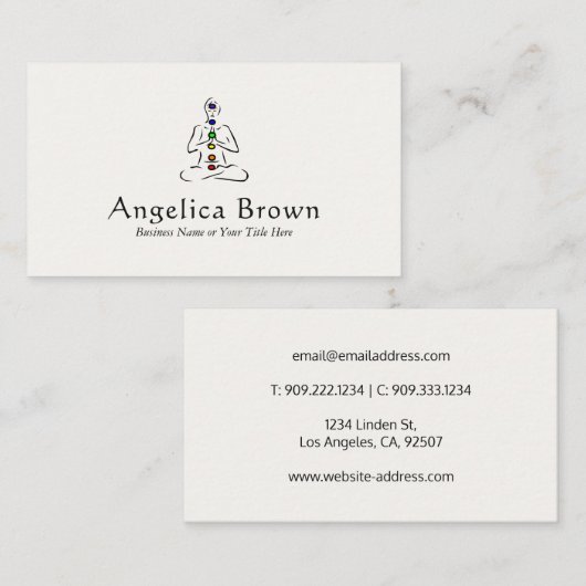 霊気マスタとチャクラ名刺 名刺 (正面/裏面)