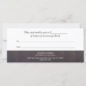 霊気マスターおよびエネルギーヒーラーギフト証明書 (裏面)