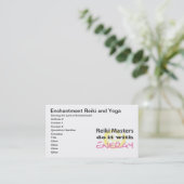 霊気マスターはエネルギーでそれをする 予約カード (スタンド正面)