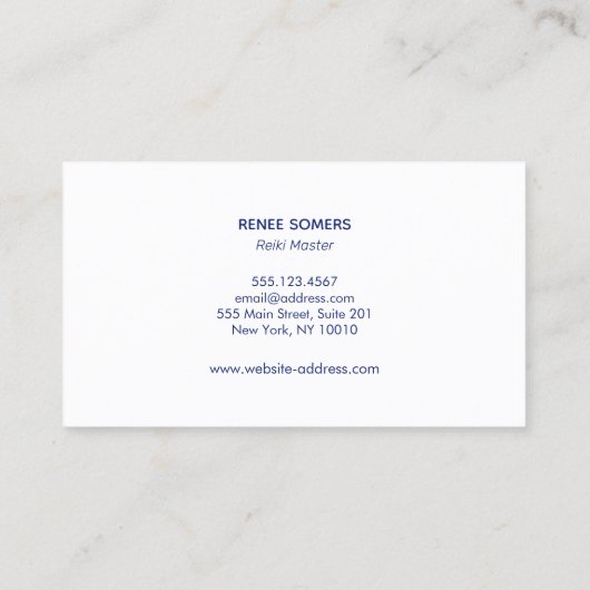 霊気マスターエネルギー作業者手 名刺 (裏面)