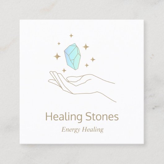 霊気マスタークリスタルヒーラー スクエア名刺 (正面)