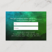 霊気マスターヨガインストラクターギフト券カード 割引カード (裏面)