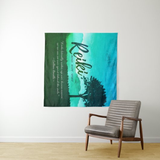 霊気マスターヨガ仲介インストラクター引用文 タペストリー (インサイチュ(横))