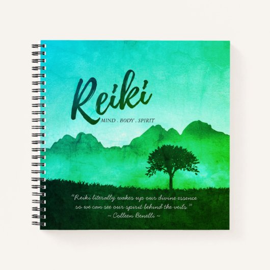 霊気マスターヨガ仲介インストラクター引用文 ノートブック (正面)