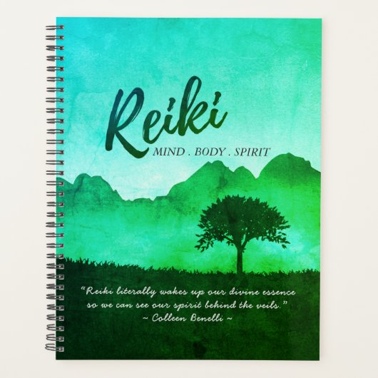 霊気マスターヨガ仲介インストラクター引用文 プランナー手帳 (正面)