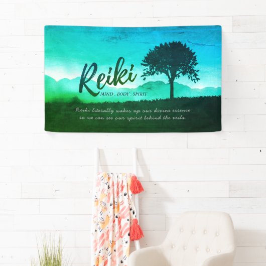 霊気マスターヨガ仲介インストラクター引用文 横断幕 (インサイチュ)