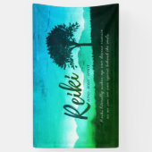 霊気マスターヨガ仲介インストラクター引用文 横断幕 (縦)