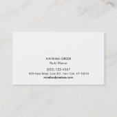 霊気マスター金ゴールドハンコシンボルウッド 名刺 (裏面)