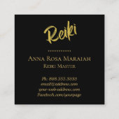 *~*霊気マスター開業医エナジーヒーラーヒール スクエア名刺 (裏面)