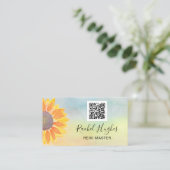 霊気マスターQRコードカラフル名刺 名刺 (スタンド正面)