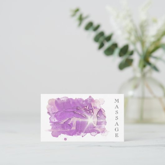 *～*。霊気マッサージセラピストマッサージセラピーQR  名刺 (スタンド正面)