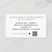 *～*。霊気マッサージセラピストマッサージセラピーQR  名刺 (裏面)