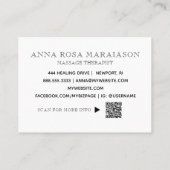 *~*。霊気マッサージセラピストQRマッサージセラピー 名刺 (裏面)