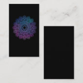 霊気マンダラスピリチュアル癒しチャクラ瞑想 名刺 (正面/裏面)