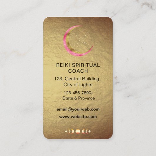 霊気ヨガヒーリングハンズクレセントムーンフェイズミスト 名刺 (裏面)