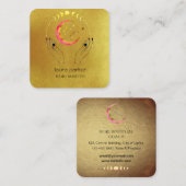 霊気ヨガヒーリングハンズクレセントムーンフェイズ スクエア名刺 (正面/裏面)