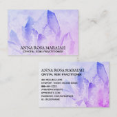 *~*霊気ヨガ結晶クラスタヒーラーアメジスト 名刺 (正面/裏面)