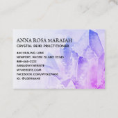 *~*霊気ヨガ結晶クラスタヒーラーアメジスト 名刺 (裏面)