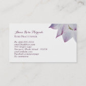 *~*霊気ヨガLotus Energy Healer Light Filled 名刺 (裏面)