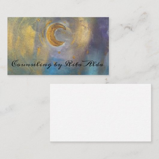 霊気ライトワーカームーンスター神秘的名刺 名刺 (正面/裏面)